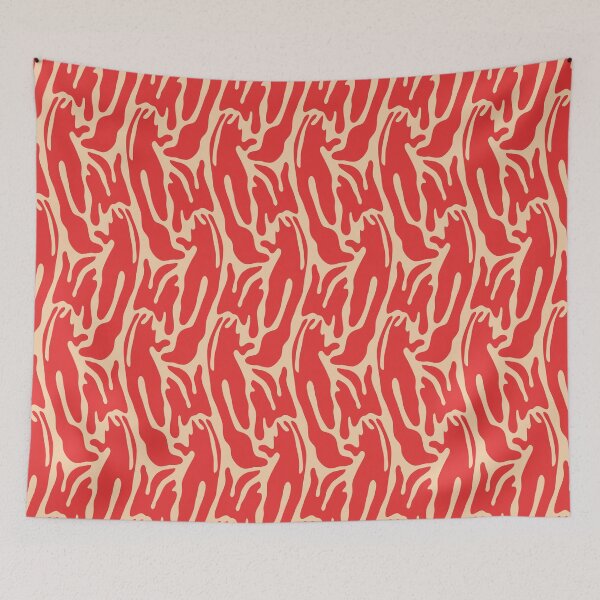 Item preview, Abstract fur in red with beige designed and sold by Vektoria.