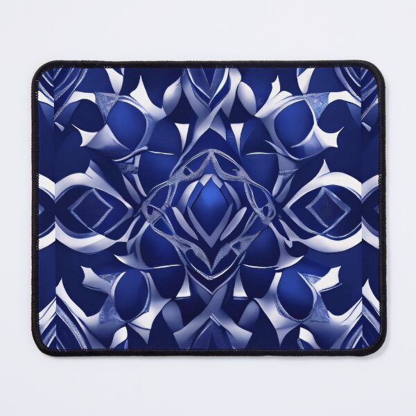 Item preview, Navy Blue and Silver Fantasy Design No. 001 from PATTERNIZEA designed and sold by Patternizea.