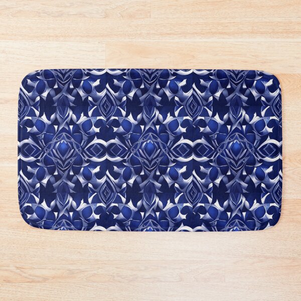 Item preview, Navy Blue and Silver Fantasy Design No. 001 from PATTERNIZEA designed and sold by Patternizea.