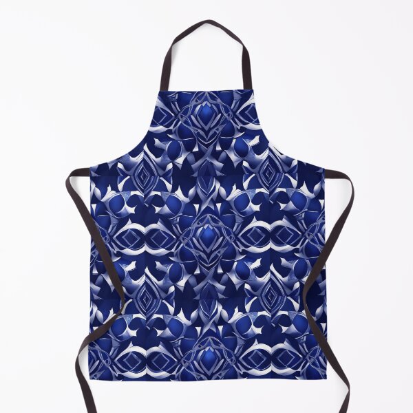 Item preview, Navy Blue and Silver Fantasy Design No. 001 from PATTERNIZEA designed and sold by Patternizea.