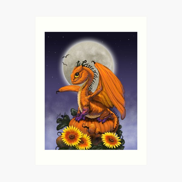 Pumpkin Dragon Art Print