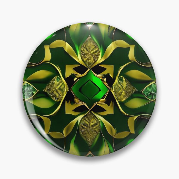 Item preview, Emerald Green and Gold Wonder Design No. 001 from PATTERNIZEA designed and sold by Patternizea.