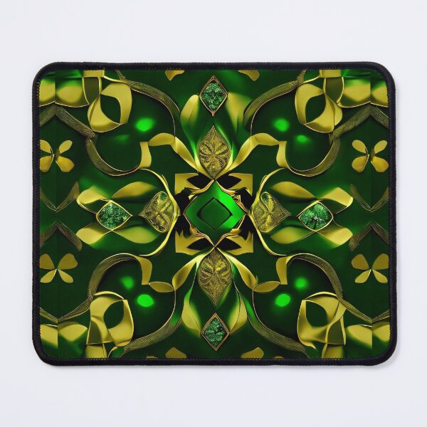 Item preview, Emerald Green and Gold Wonder Design No. 001 from PATTERNIZEA designed and sold by Patternizea.