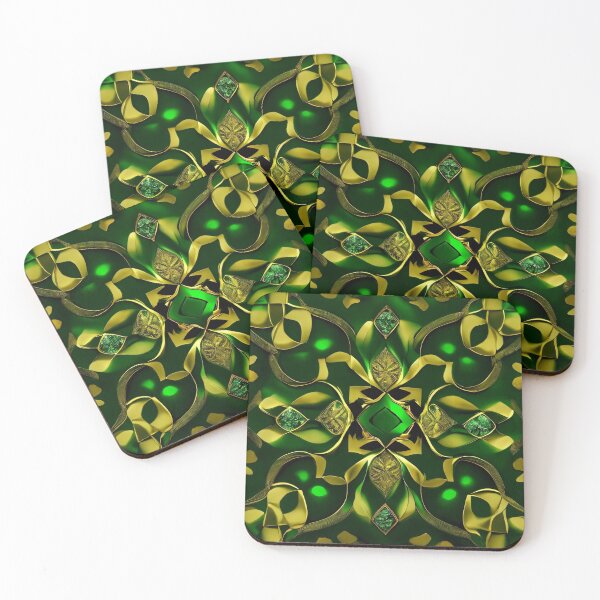 Item preview, Emerald Green and Gold Wonder Design No. 001 from PATTERNIZEA designed and sold by Patternizea.