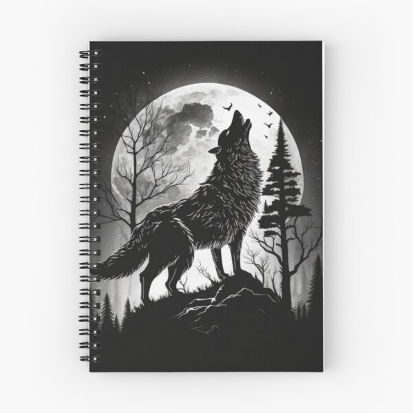 Item preview, Wolf howling at the moon Black and White designed and sold by Art Genix.