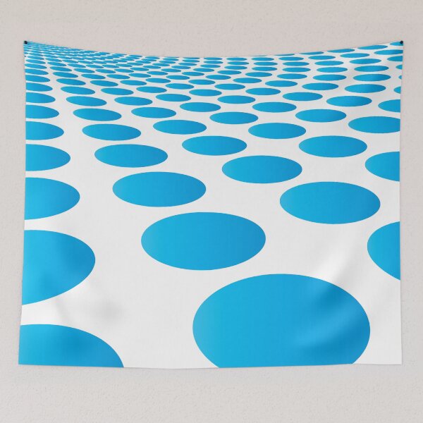 Item preview, Blue Circles on a White Background Abstract Art designed and sold by Bruce ALMIGHTY Baker.