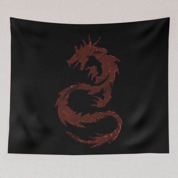 Item preview, Copper Orange Dragon Tattoo Style Black Abstract Design Distorted designed and sold by kattakitty.