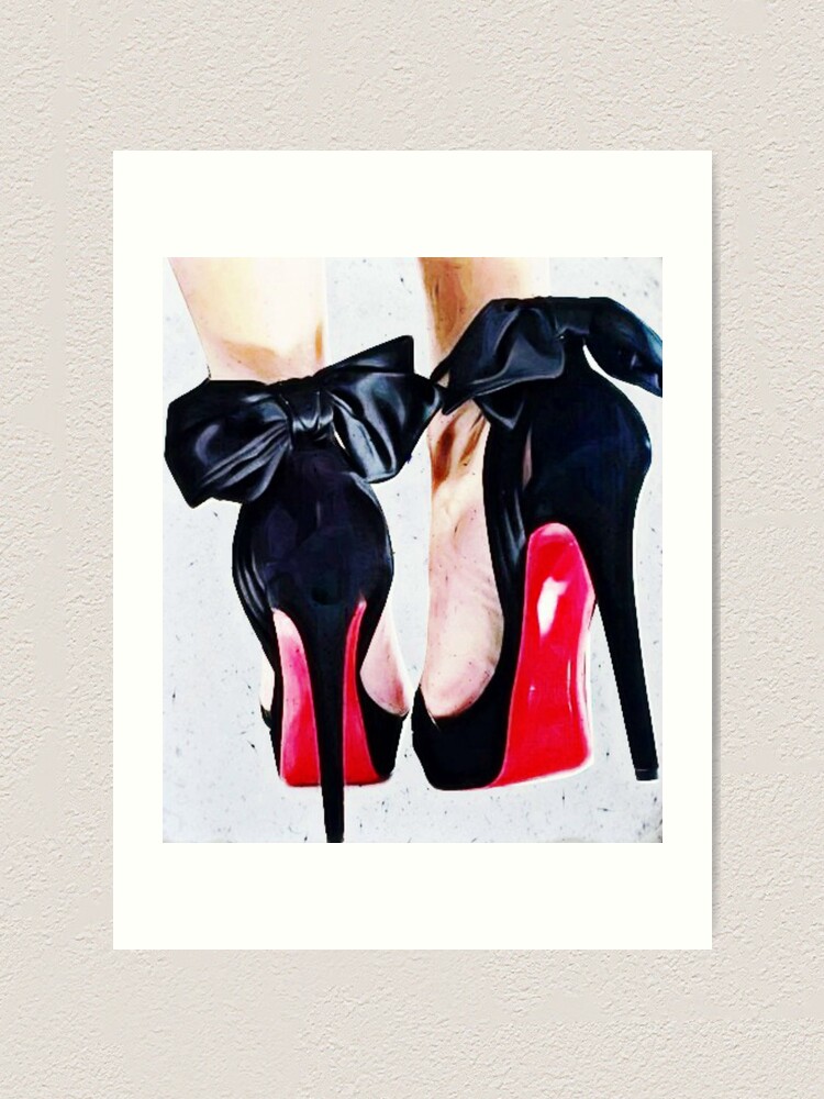 black high heels red bottom shoes