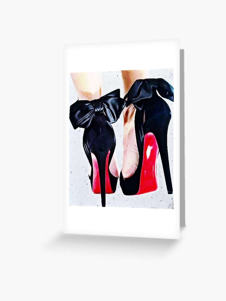 black red bottom high heels