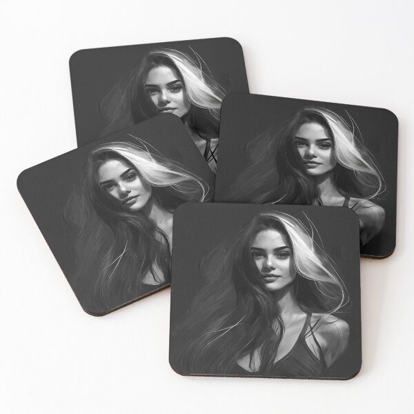 Item preview, Beautiful Lady Black and white  designed and sold by Art Genix.