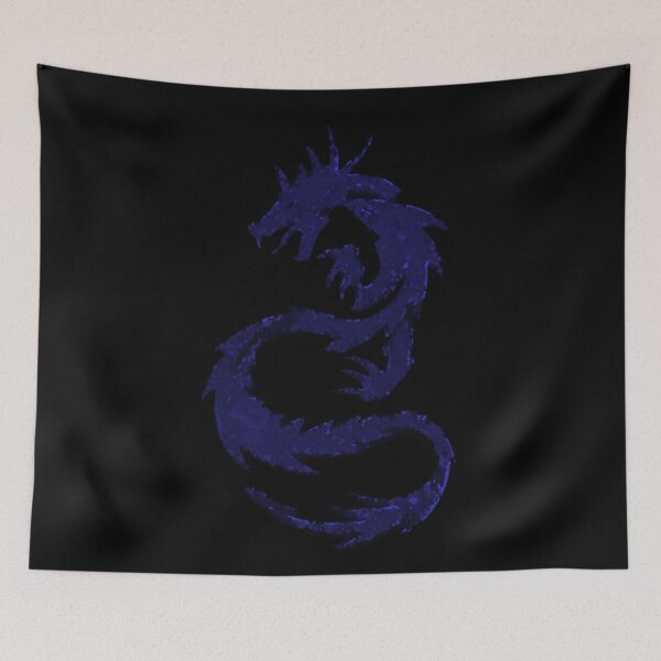 Item preview, Iolite Violet Dragon Abstract with Black Design Distorted Tattoo designed and sold by kattakitty.