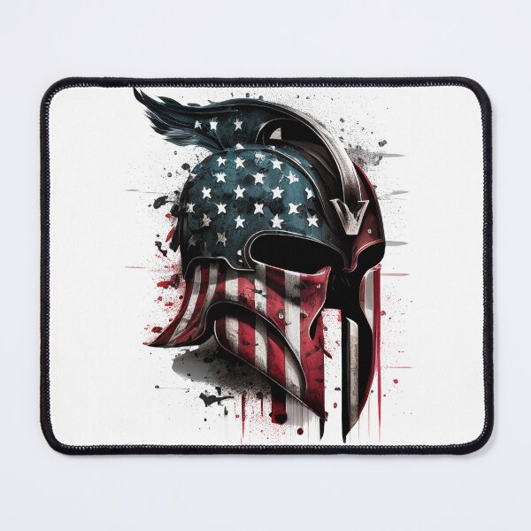 Item preview, American Flag Spartan Helmet American Warrior Spirit designed and sold by Minnesnowta.