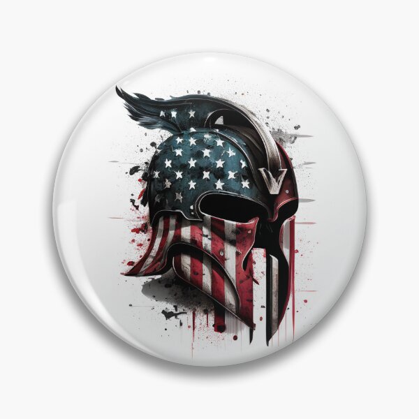 Artikelvorschau, Amerikanische Flagge Spartan Helm American Warrior Spirit entworfen und verkauft von Minnesnowta.