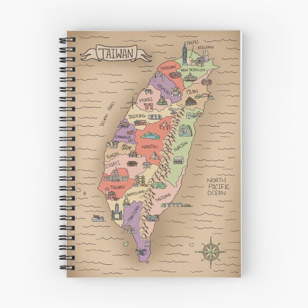Item preview, Colorful Vintage Taiwan Map designed and sold by Sheridan T.