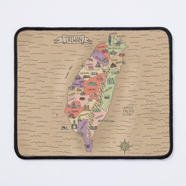 Item preview, Colorful Vintage Taiwan Map designed and sold by Sheridan T.