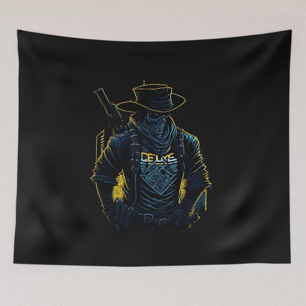 Item preview, Futuristic Cowboy - Male Gun Slinger - Our Anime- Gaming Character Design  designed and sold by Chromatic-Art.