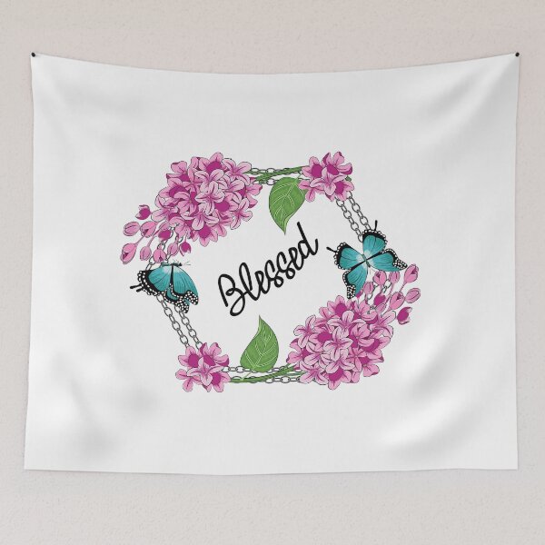 Item preview, Blessed - Lilacs - Butterflies Floral designed and sold by Ayesha Saleem.