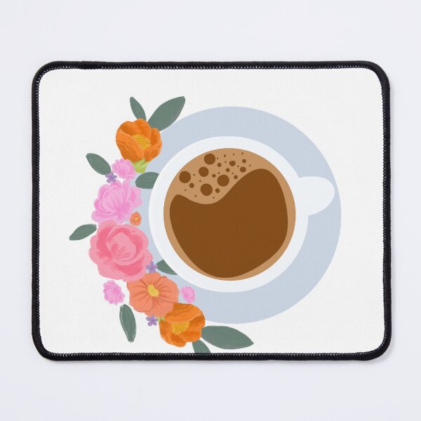 Item preview, a cup of coffee with flower designed and sold by littlepiig.