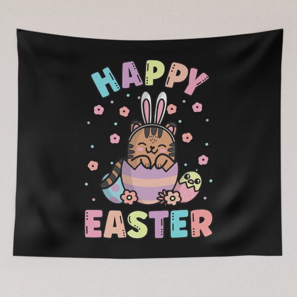 Item preview, Happy Easter Kawaii Bunny Tiger Cute Spring Egg Hunting designed and sold by JokeGysen.