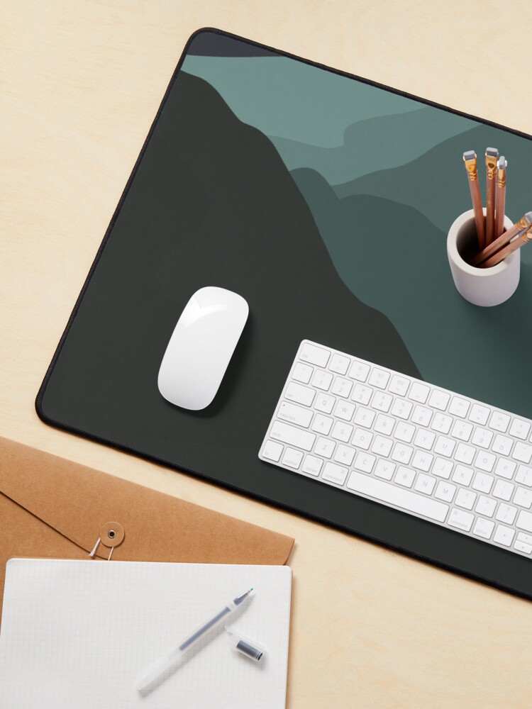 Thumbnail 3 of 5, Mouse Pad, The dark green peaks designed and sold by steveswade.