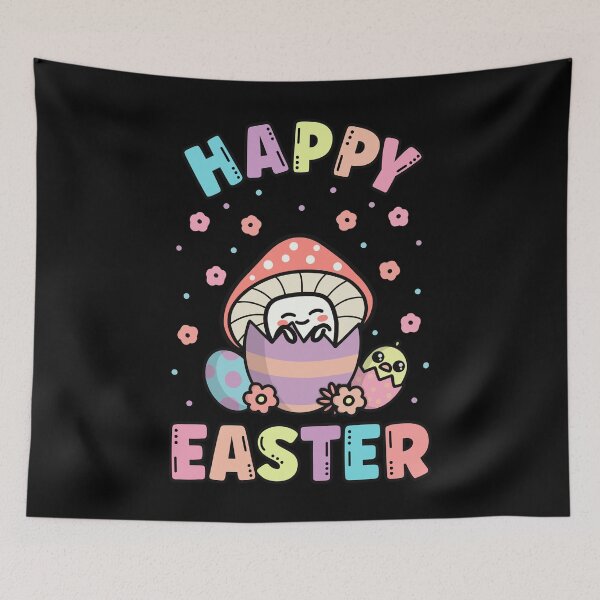 Item preview, Happy Easter Kawaii Mushroom Cute Spring Egg Hunting designed and sold by JokeGysen.
