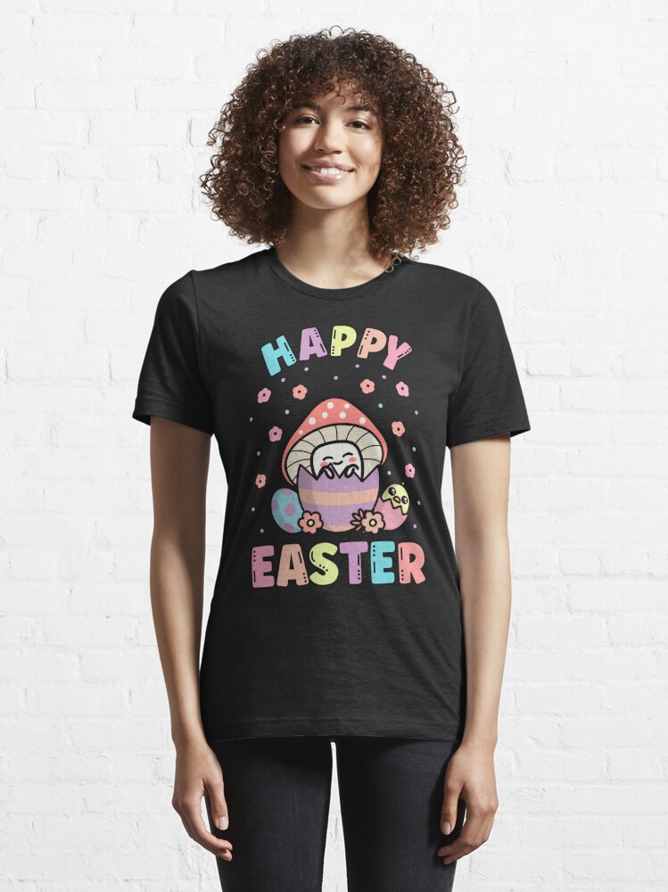 Discover Happy Easter Kawaii Mushroom Cute Spring Egg Hunting | Essential T-Shirt 