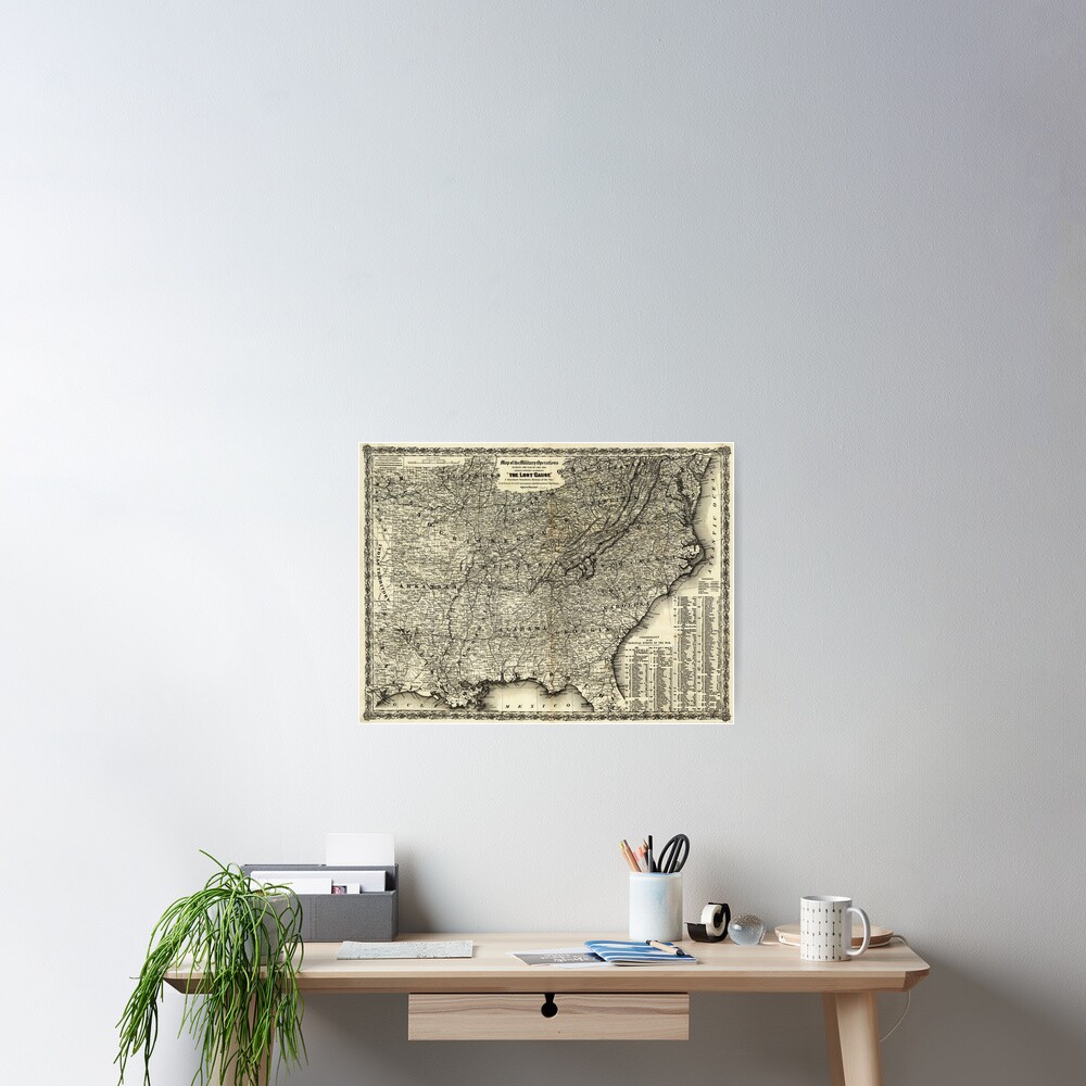 the-lost-cause-civil-war-map-1861-1865-poster-for-sale-by