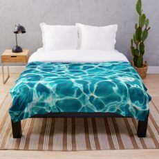 Manta Agua turquesa - Azul aguamarina - Ondulaciones