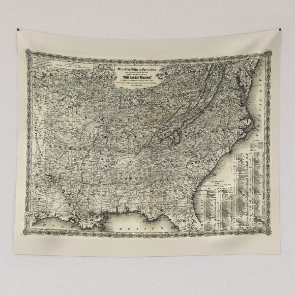 Item preview, The Lost Cause, Civil War Map (1861-1865) designed and sold by allhistory.
