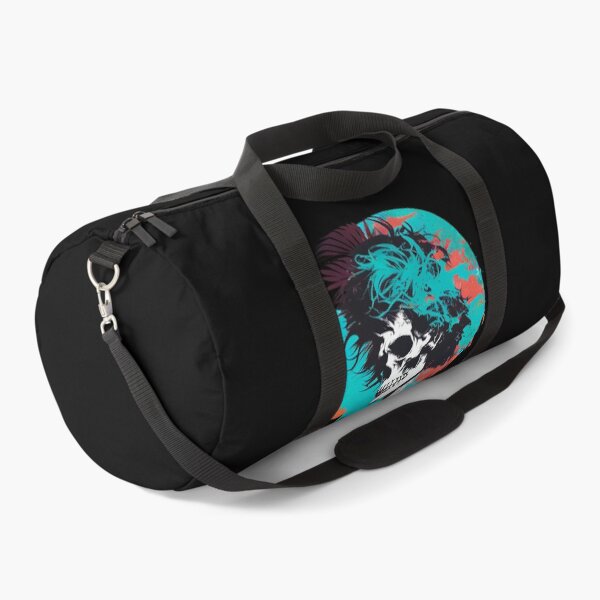 Item preview, Tropical Blue Gothic Skull Dude with Crazy Punk Hair designed and sold by ShadowAndSlate.