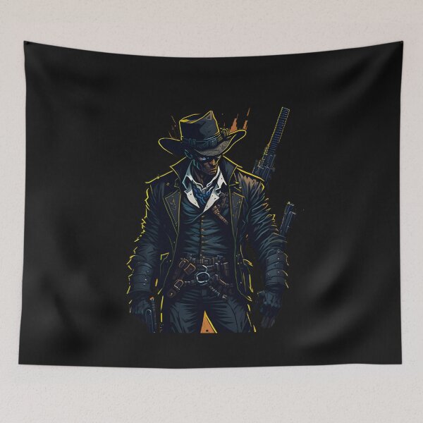 Item preview, Get Ready to Draw - Male Gun Slinger - Our Anime- Gaming Character Design  designed and sold by Chromatic-Art.