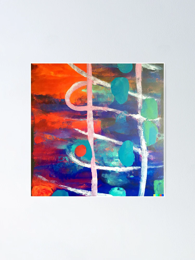 Thumbnail 1 of 3, Poster, Multicolor Abstract Expression Pattern designed and sold by inquestyle.