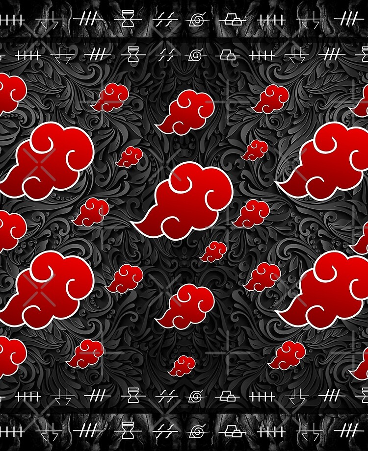 Naruto Akatsuki Red Cloud 45x60 Inch Fleece Throw Blanket | Free Shipp