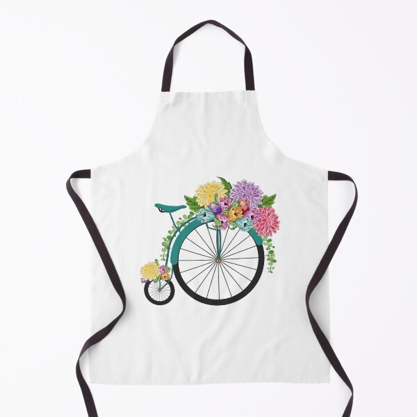 Item preview, Vintage Floral High Wheel Bicycle Art - Spring Flowers designed and sold by Ayesha Saleem.