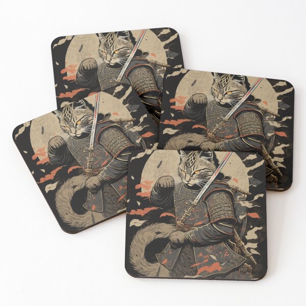 Item preview, *The Magnificence of Samurai Cat: A Striking Japanese Illustration* designed and sold by trendarmy.