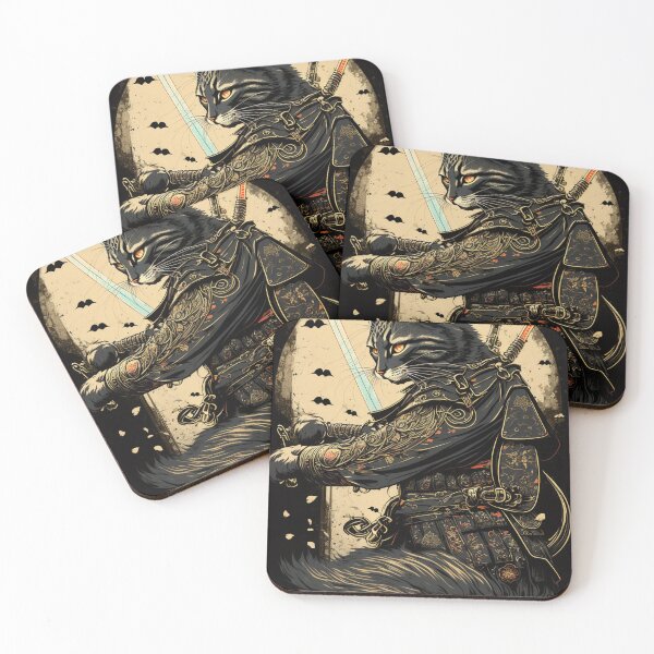 Item preview, *The Graceful Samurai Cat: A Delightful Japanese Illustration* designed and sold by trendarmy.