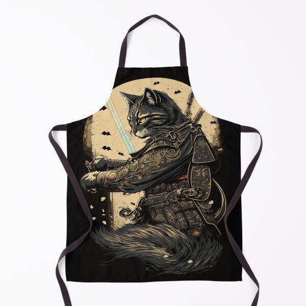 Item preview, *The Graceful Samurai Cat: A Delightful Japanese Illustration* designed and sold by trendarmy.