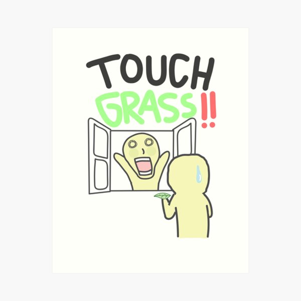 Funny Meme Gift Touch Grass Poster for Sale by kmcollectible