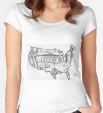 Away In The Wild... Fitted Scoop T-Shirt