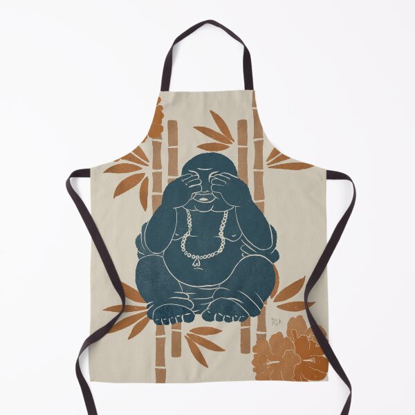 Item preview, See no evil monk with flowers designed and sold by ZorressaArt.