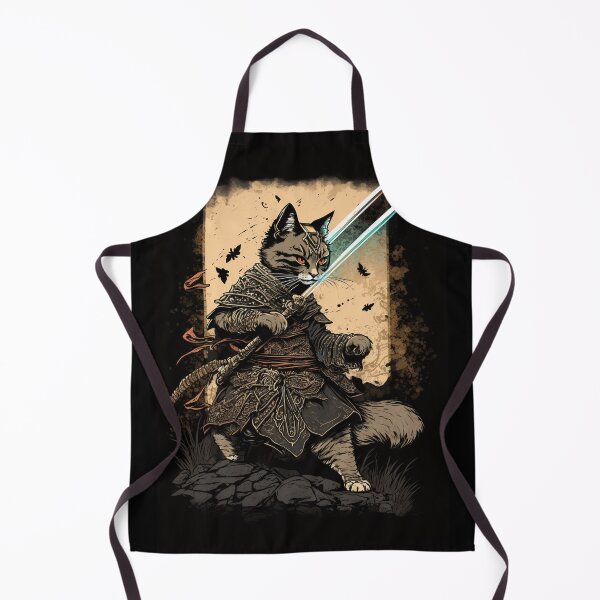 Item preview, *The Dynamic Samurai Cat: A Thrilling Japanese Illustration* designed and sold by trendarmy.