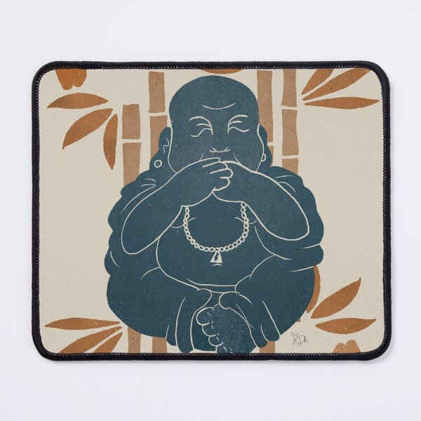 Item preview, Speak no evil monk with flowers designed and sold by ZorressaArt.