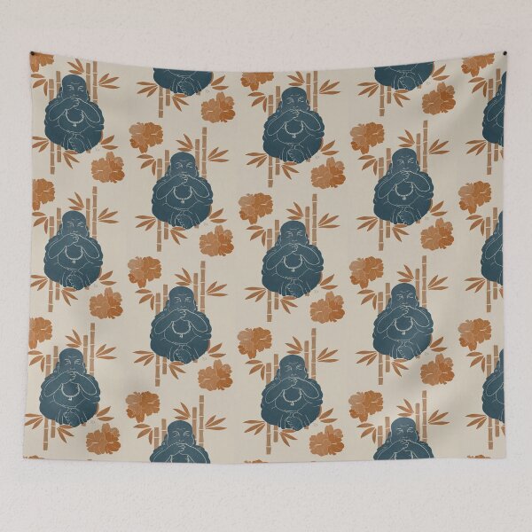 Item preview, Speak no evil monk with flowers designed and sold by ZorressaArt.