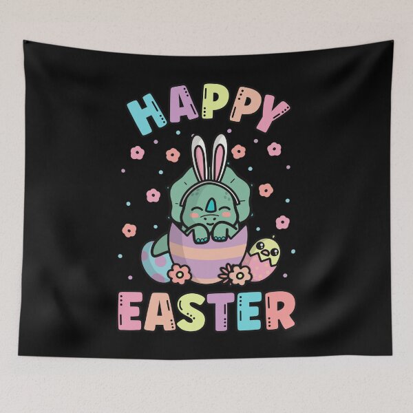 Item preview, Happy Easter Kawaii Triceratops Dinosaur Cute Spring Egg Hunting designed and sold by JokeGysen.