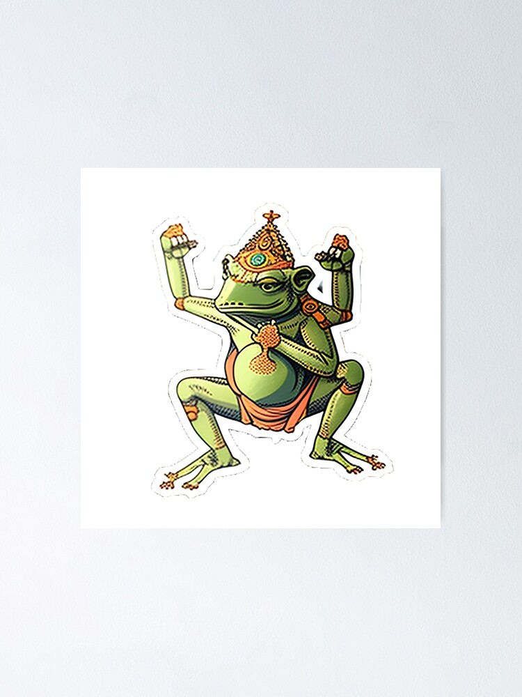 Premium AI Image | a statue of a frog sitting in a lotus pose