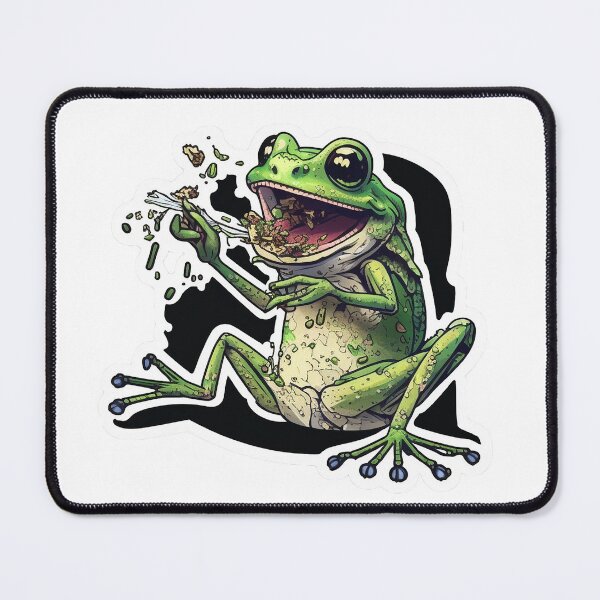 Item preview, Funny frog eating. designed and sold by iamamiraj.