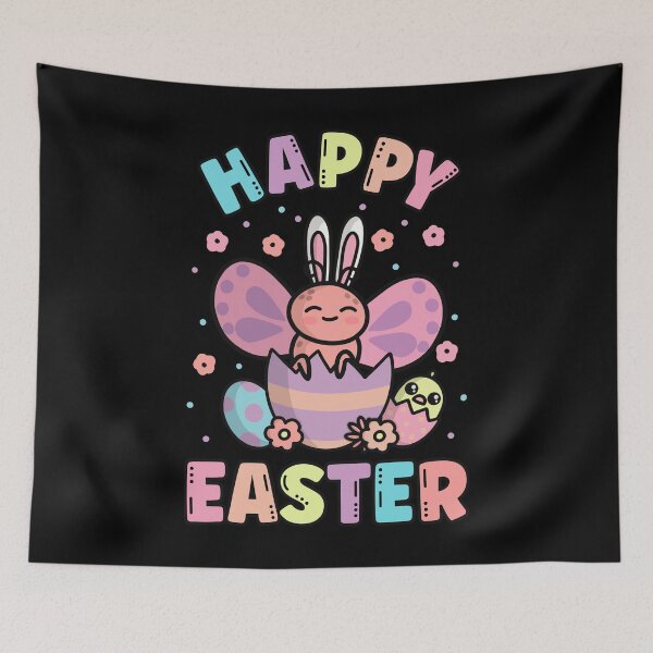 Item preview, Happy Easter Kawaii Butterfly Cute Spring Egg Hunting designed and sold by JokeGysen.