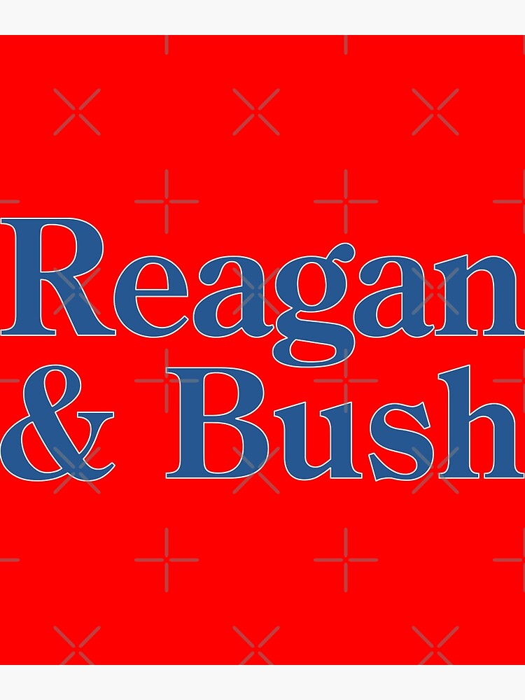 "Reagan Bush '84 Retro Logo Red White Blue Election Ronald 1984