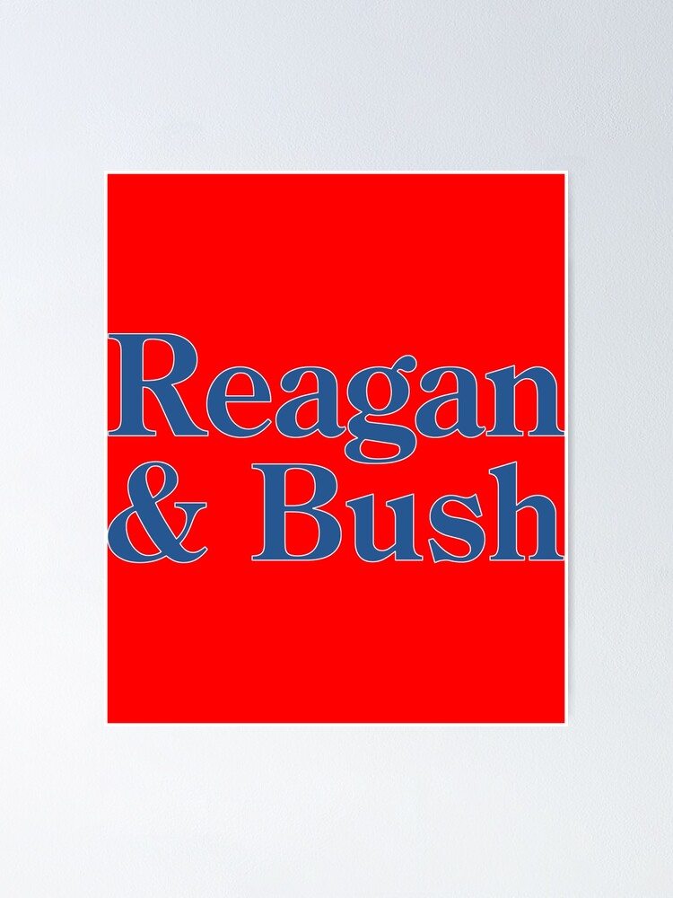 "Reagan Bush '84 Retro Logo Red White Blue Election Ronald 1984