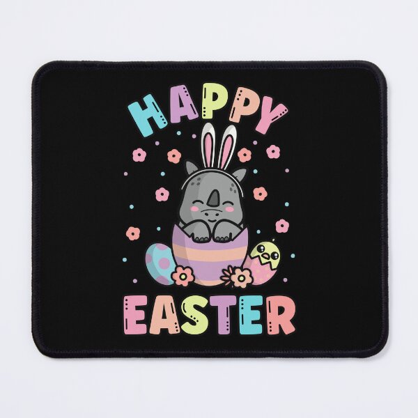 Item preview, Happy Easter Kawaii Rhino Cute Spring Egg Hunting designed and sold by JokeGysen.